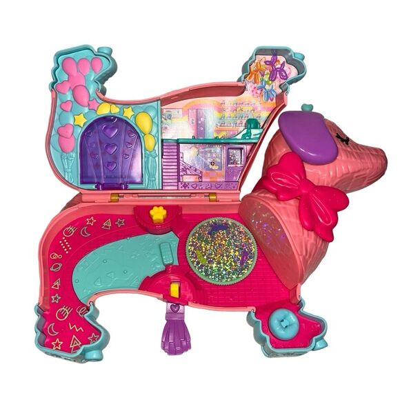 Polly Pocket Puppy Party Playset Carrying Case ONLY No Accessories Dachshund - Picture 5 of 9